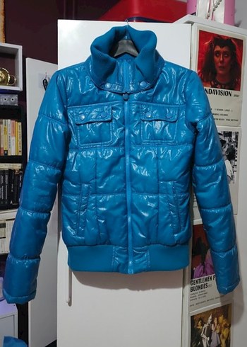 Colin's Mavi Şişme Mont - Görsel 8