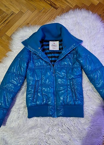 Colin's Mavi Şişme Mont - Görsel 11