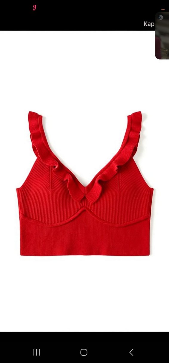 Kırmızı Mini Kadın Bralet - Görsel 4