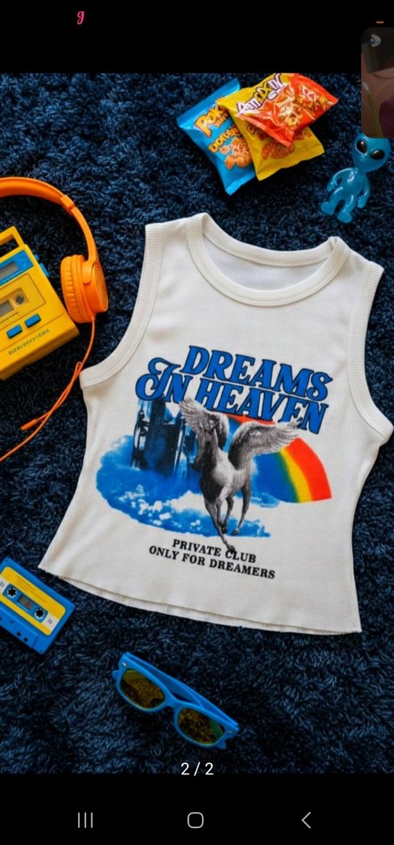 Baskılı Beyaz Crop - Görsel 2