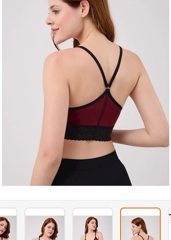 Bordo Dantelli Sütyen - Görsel 4