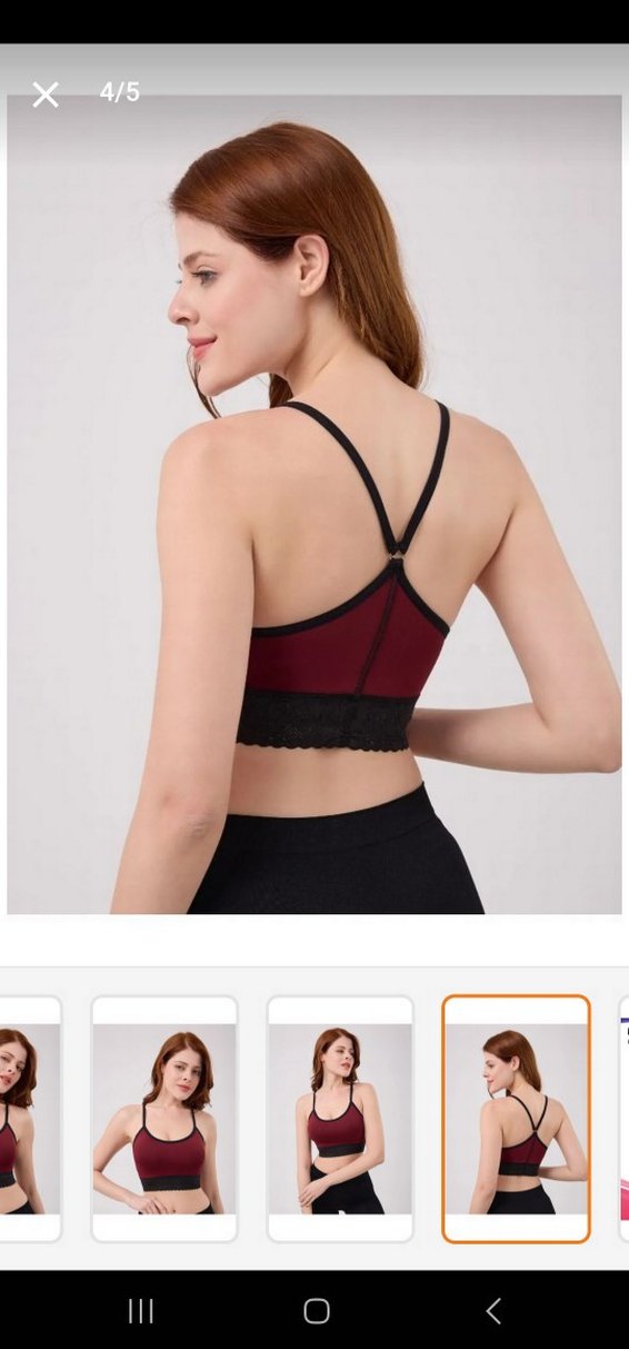 Bordo Dantelli Sütyen - Görsel 4