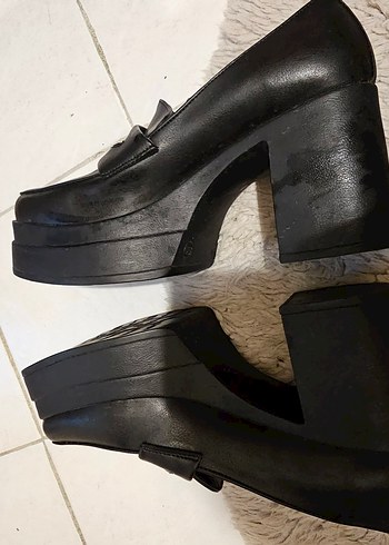 38 Beden siyah Renk Siyah Platform Topuklu Gotik Kadın Ayakkabı 38 numara