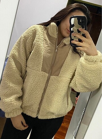 m Beden camel Renk Peluş ceket