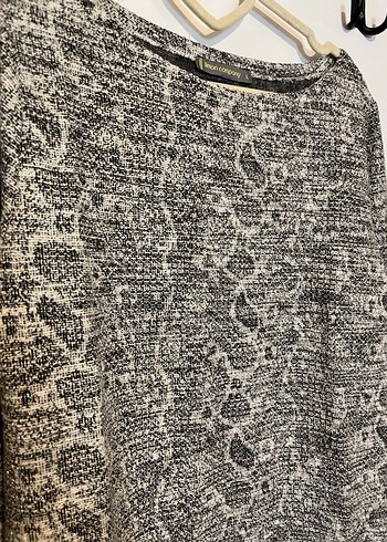 Gri Uzun Kollu sim Detaylı Kadın Kazak - Görsel 2