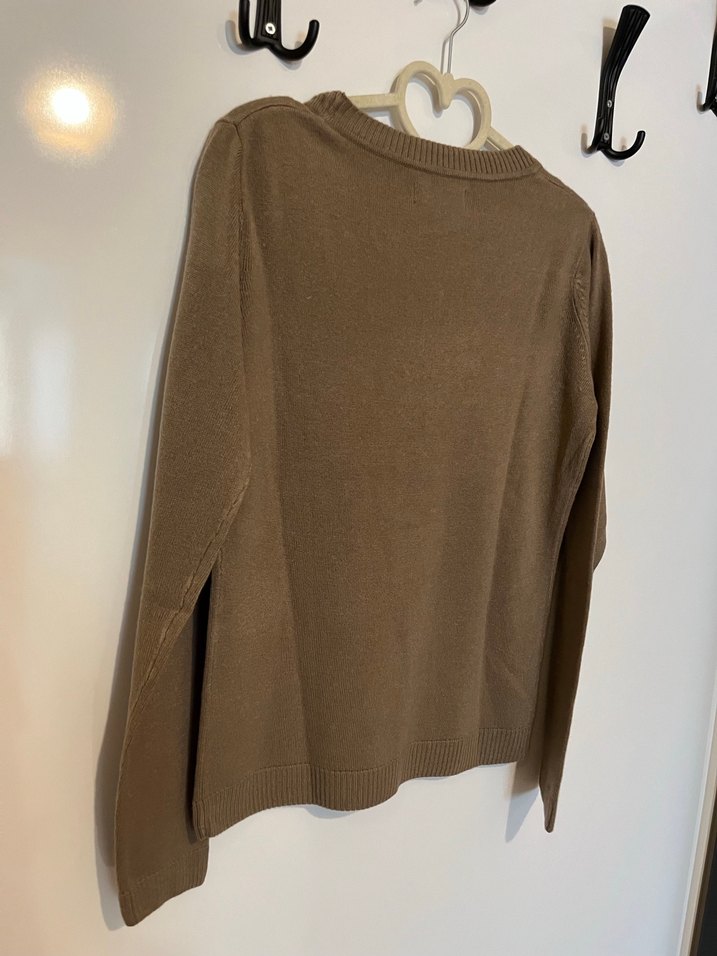 Bej Kadın Basic Yün Kazak - Görsel 3