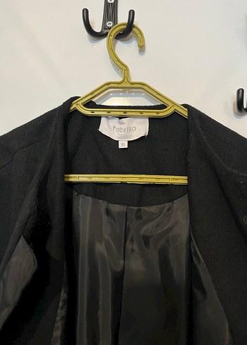 Kadın Siyah Uzun Kollu Uzun Boy Kaban - Görsel 2