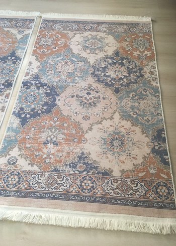 Pastel Renkli Bohem Desenli İnce Halı - Görsel 2