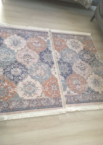 Pastel Renkli Bohem Desenli İnce Halı - Görsel 6