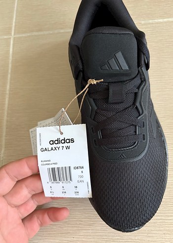 Siyah Adidas Galaxy 7 Erkek Koşu Ayakkabısı - Görsel 6