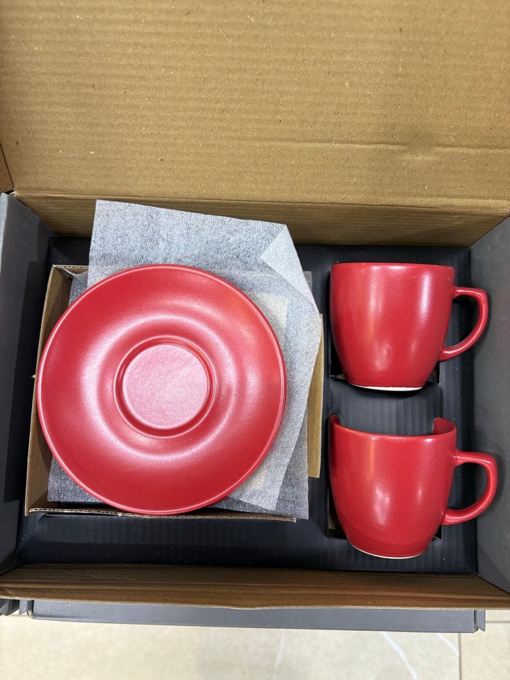 Tutku Fenomen 2 Kişilik Kahve Takımı kırmızı - Görsel 2