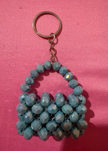 Boncuklu Turkuaz Bohem Anahtarlık - Görsel 3