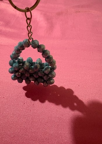 Boncuklu Turkuaz Bohem Anahtarlık - Görsel 2