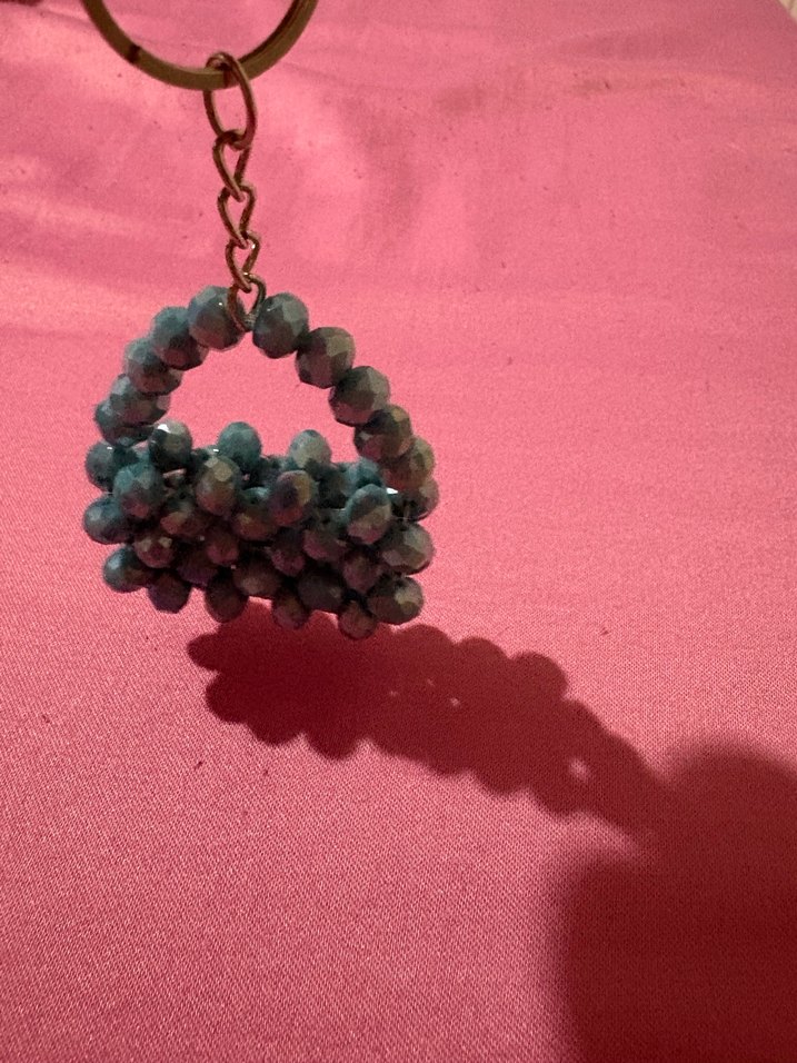 Boncuklu Turkuaz Bohem Anahtarlık - Görsel 2