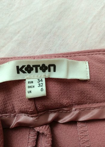 Koton pudra Midi Kumaş Kadın Pantolon