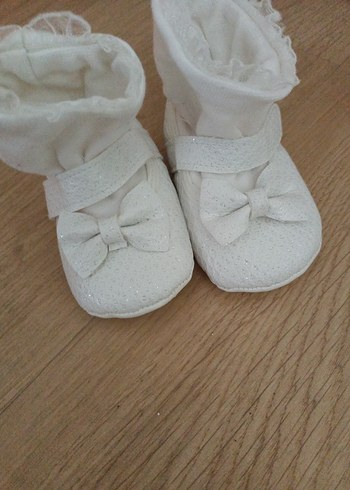 Kız Bebek İlk Adım Beyaz Ayakkabı