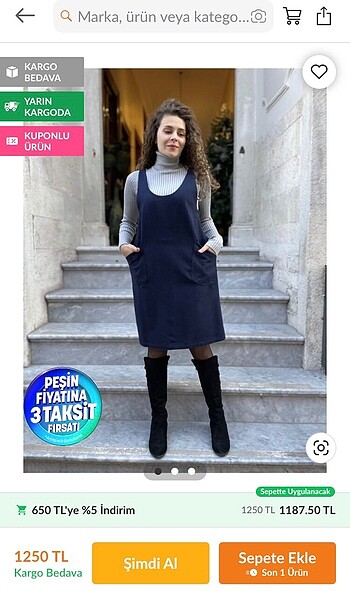 Lacivert jile elbise