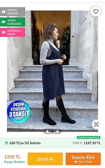 xl Beden Lacivert jile elbise