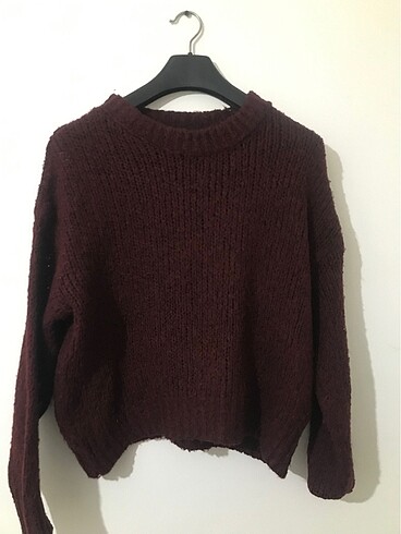 xxl Beden bordo Renk Bordo oversize kazak