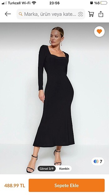 xl Beden Siyah maxi elbise