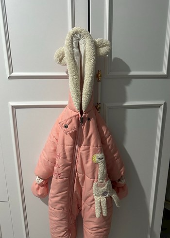 Kız Bebek Pembe Nakışlı Tulum - Görsel 2