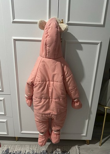 Kız Bebek Pembe Nakışlı Tulum - Görsel 3