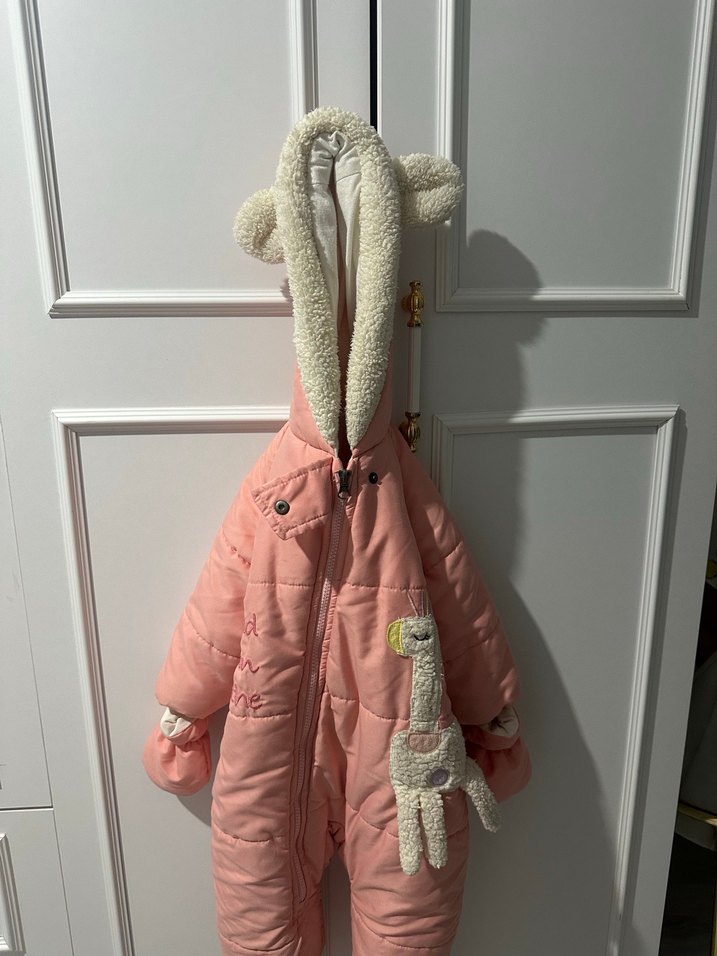 Kız Bebek Pembe Nakışlı Tulum - Görsel 2