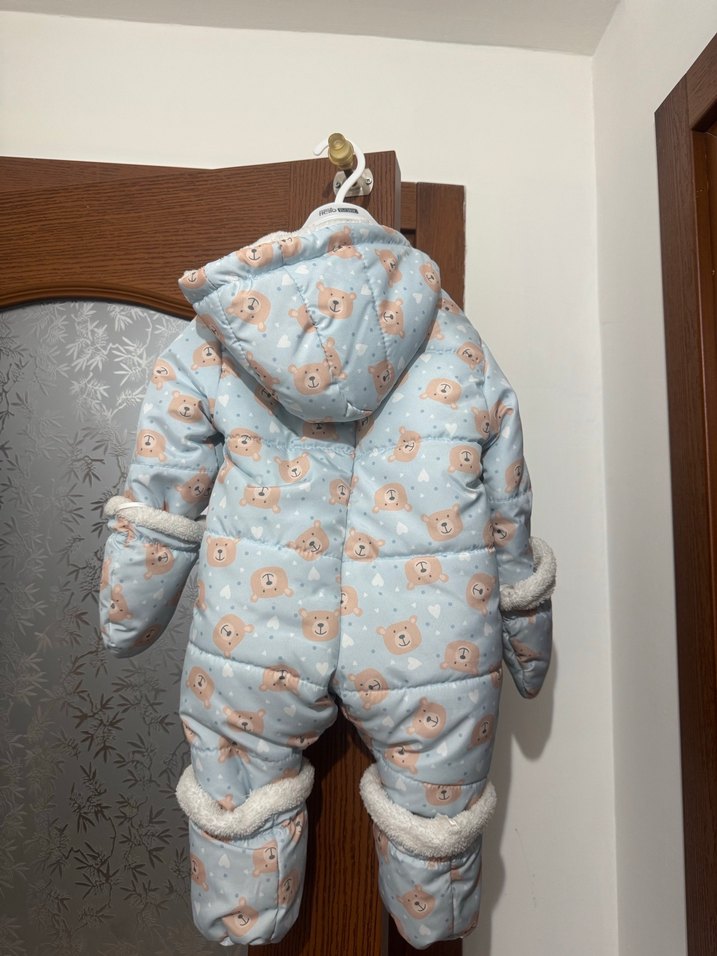 Mavi Baskılı Erkek Bebek Tulum - Görsel 3