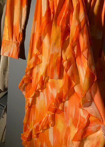 Şehrimoda yazlık cıvıl cıvıl elbise - Görsel 3