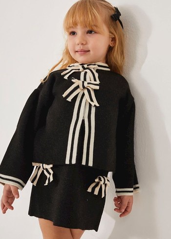 Kız Çocuk Siyah Çizgili takım - Görsel 2