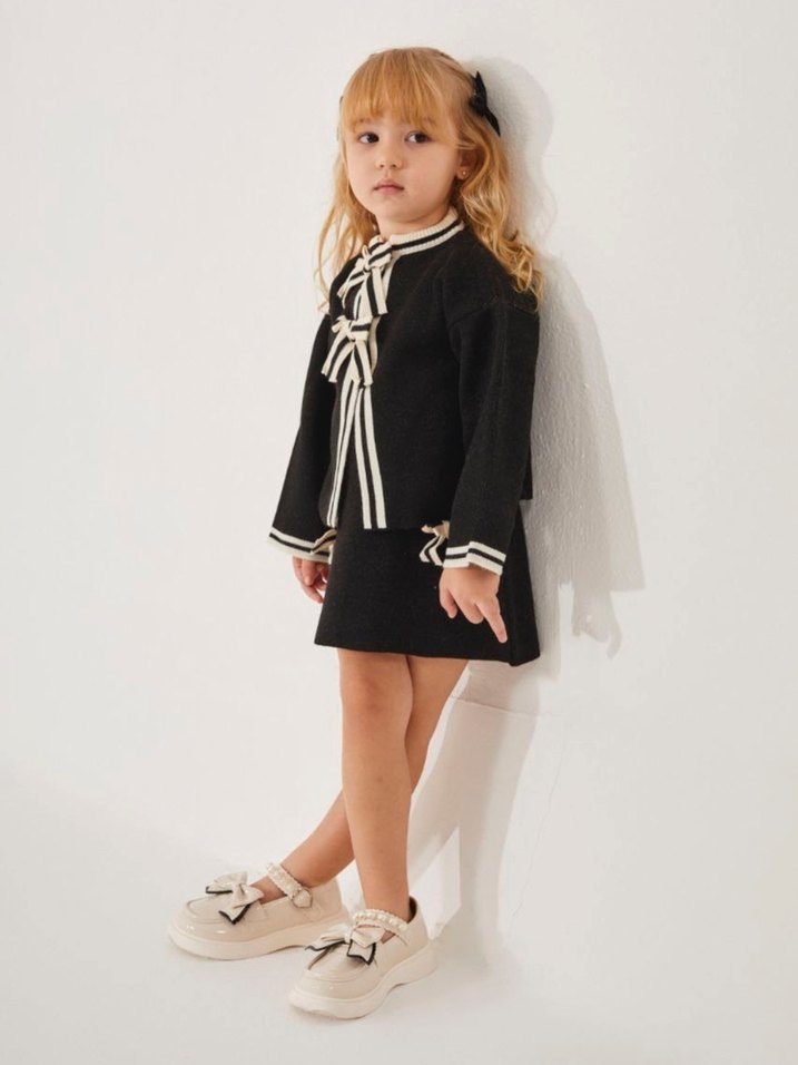 Kız Çocuk Siyah Çizgili takım - Görsel 4