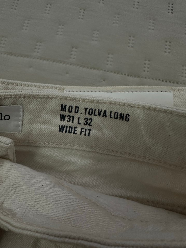 Kadın Beyaz Pamuklu Regular Fit Jean - Görsel 5