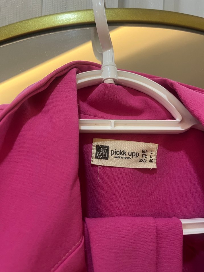 Pembe Kemerli Midi Kadın Takım Elbise - Görsel 5