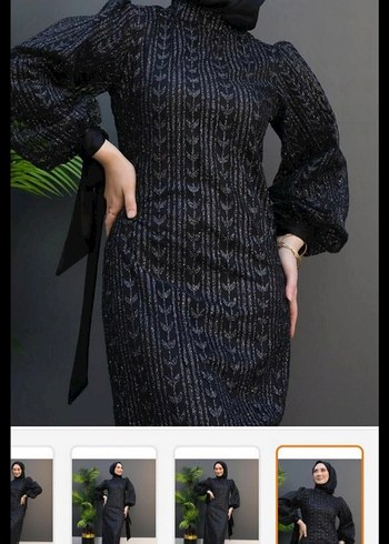 Siyah Dantel Detaylı Uzun Abiye Elbise - Görsel 2