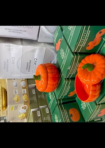 Turuncu Kabak Şeklinde Saklama Kabı - Görsel 4