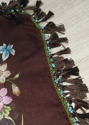 Bohem Tarz Mavi Kadın Şal - Görsel 5