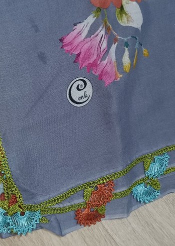 Fırfırlı Haki Bohem Kadın Fuları - Görsel 7