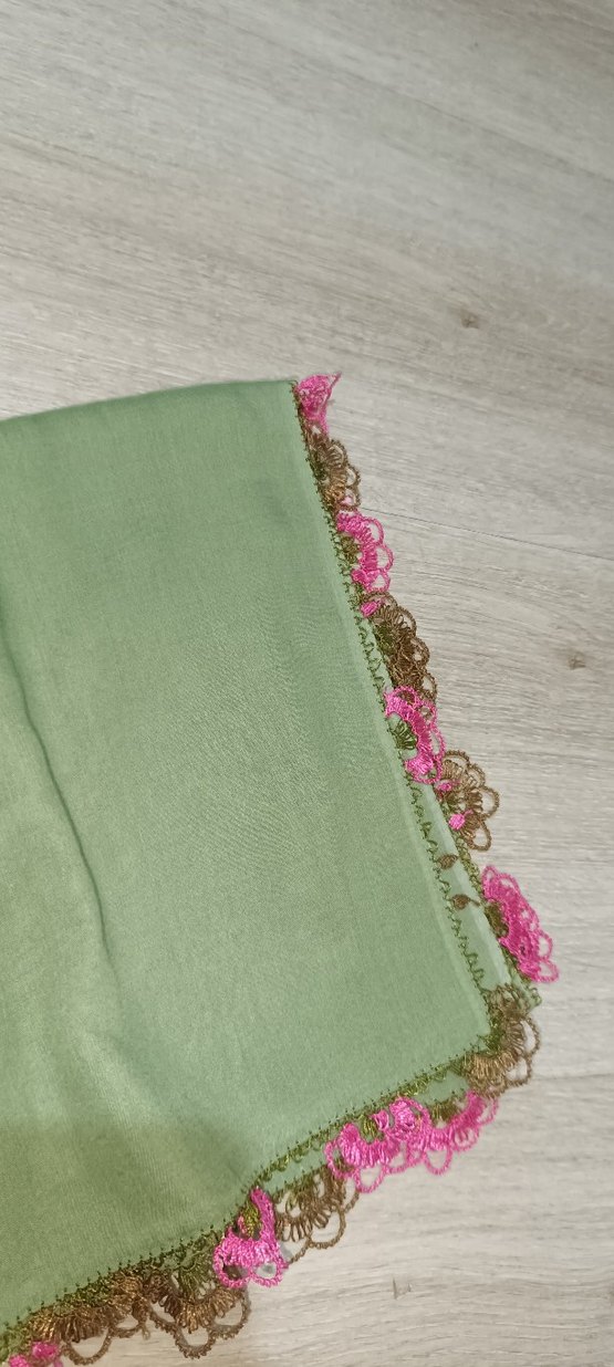 Fırfırlı Haki Bohem Kadın Fuları - Görsel 2