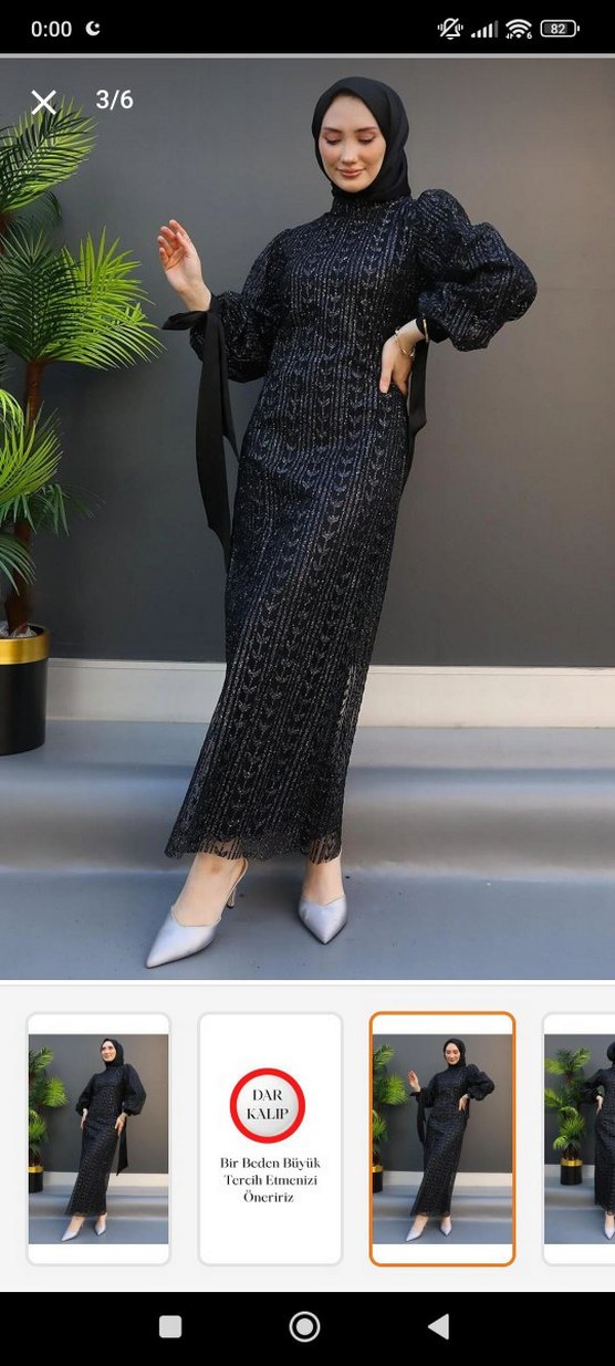 Uzun Kollu Siyah Yılan Desenli Triko Elbise - Görsel 4