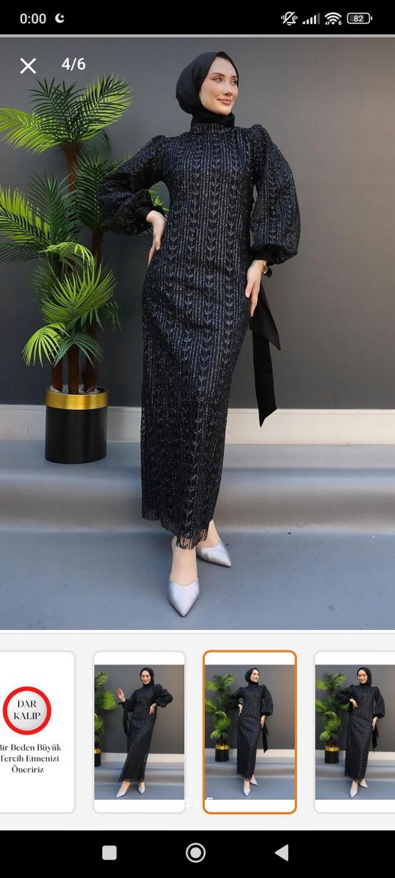 Uzun Kollu Siyah Yılan Desenli Triko Elbise - Görsel 3