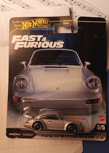 Hot Wheels Gri Porsche 911 Carrera RS 3.8 Oyuncak Araba