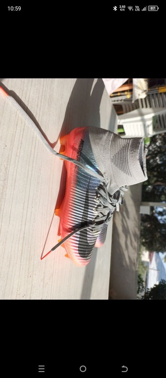 Nike CR7 Erkek Futbol Ayakkabısı Gri Velcro - Görsel 2