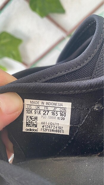 27 Beden Adidas kız ayakkabı