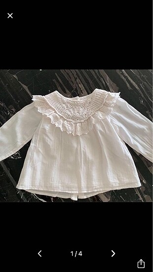 Zara kız bebek gömlek beyaz
