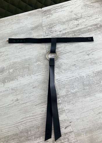 Kadın Siyah Deri Tokalı Kemer - Görsel 4