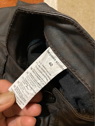 #Y2K# BEYMEN Vintage studio leopar deri pantolon - Görsel 7