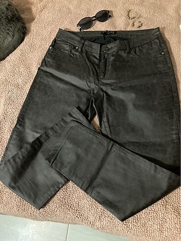 #Y2K# BEYMEN Vintage studio leopar deri pantolon - Görsel 9