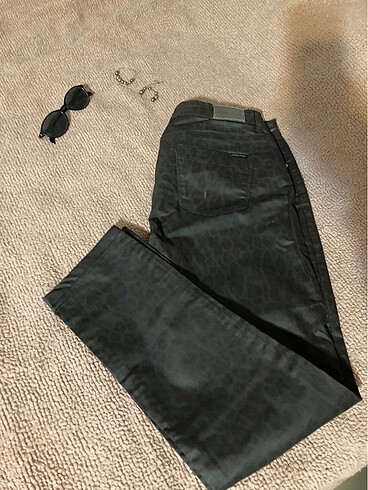 #Y2K# BEYMEN Vintage studio leopar deri pantolon - Görsel 8