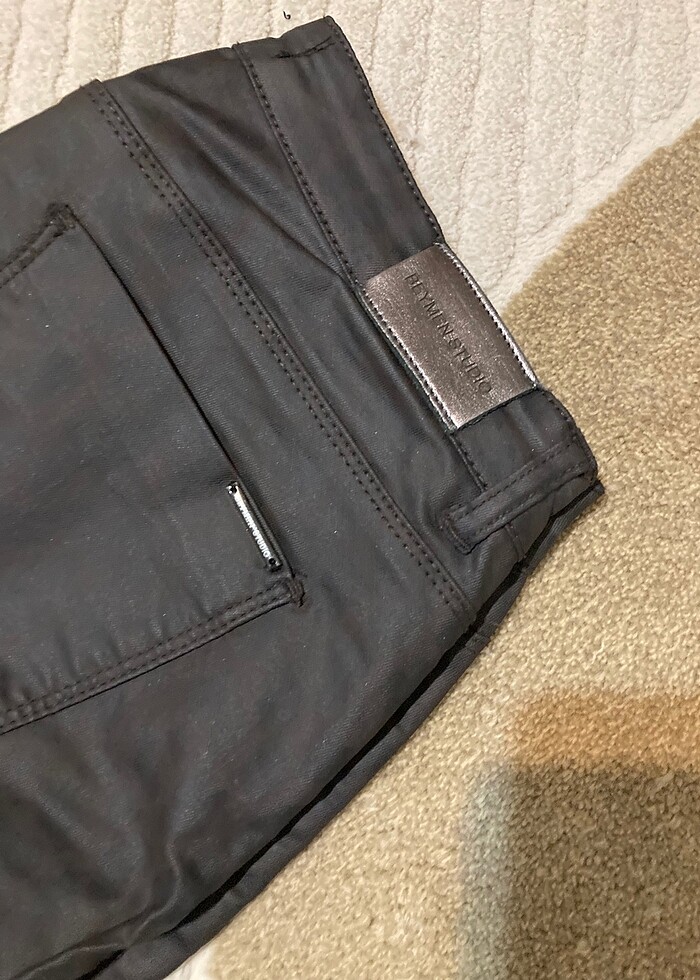 #Y2K# BEYMEN Vintage studio leopar deri pantolon - Görsel 5