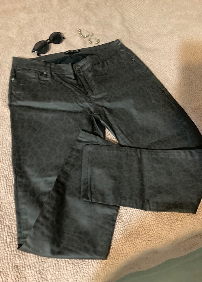 #Y2K# BEYMEN Vintage studio leopar deri pantolon - Görsel 2